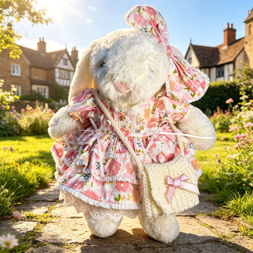Bartholomew Bear/Bashful Bunny cute clothes outfits–Dress with Statement Bow